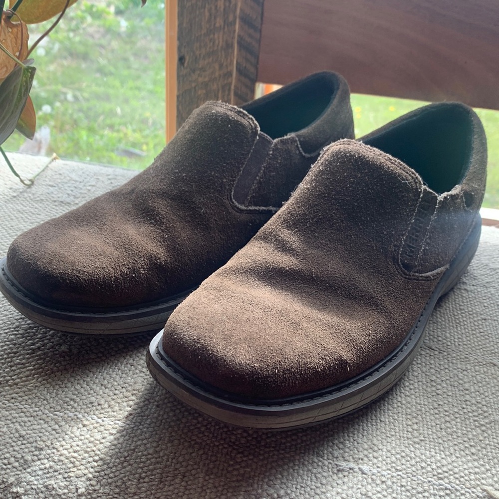 Men’s Merrell World Vue Jungle Moc Suede Leather Loafer